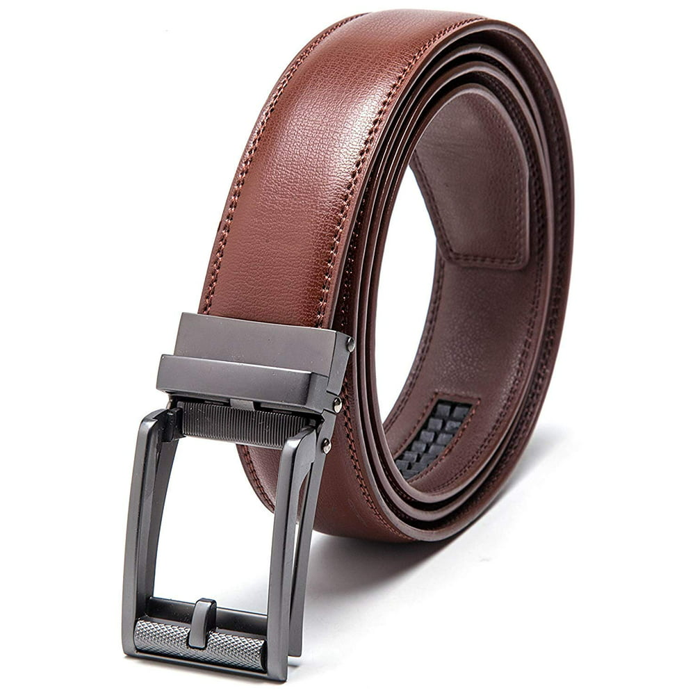 IUOO KOO BUY - Men's Belt Genuine Leather Belt Automatic Buckle Ratchet ...