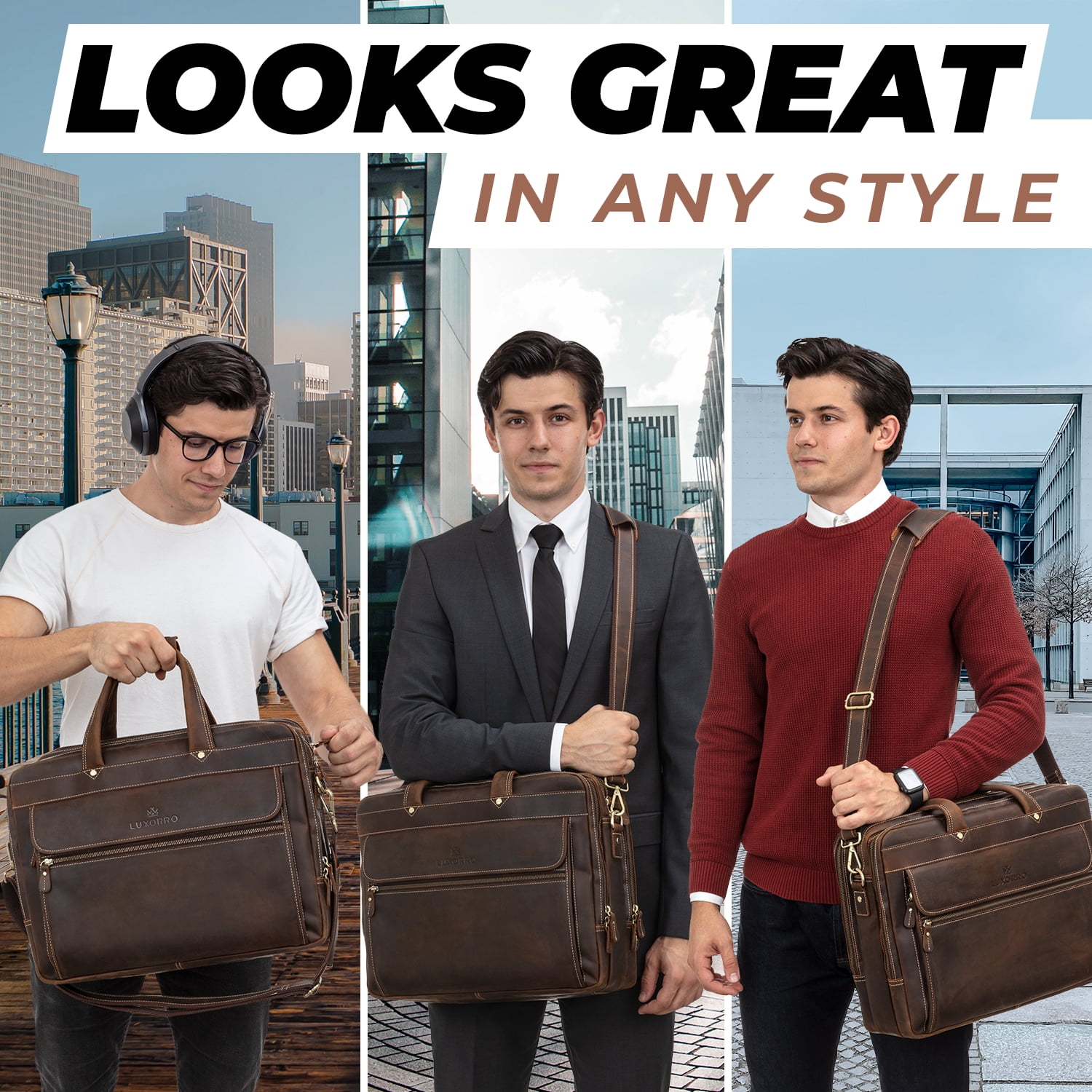 Luxorro laptop bag new arrivals