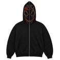 thumbnail image 3 of Halloween Scary Face Print Zip Up Hoodie Casual Cosplay Sweatshirt with Hood Lightweight Fleece Pullover Trendy Spooky Streetwear for Men and Women S, 3 of 5