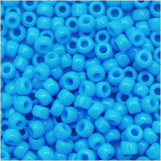 Toho Round Seed Beads 8/0 #43 'Opaque Blue Turquoise' 8 Gram Tube ...