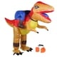 thumbnail image 1 of Disfraz inflable de dinosaurio para Halloween para niños adultos con soplador de aire, decoración para fiestas, 115 unidades, amarillo y rojo., 1 of 14