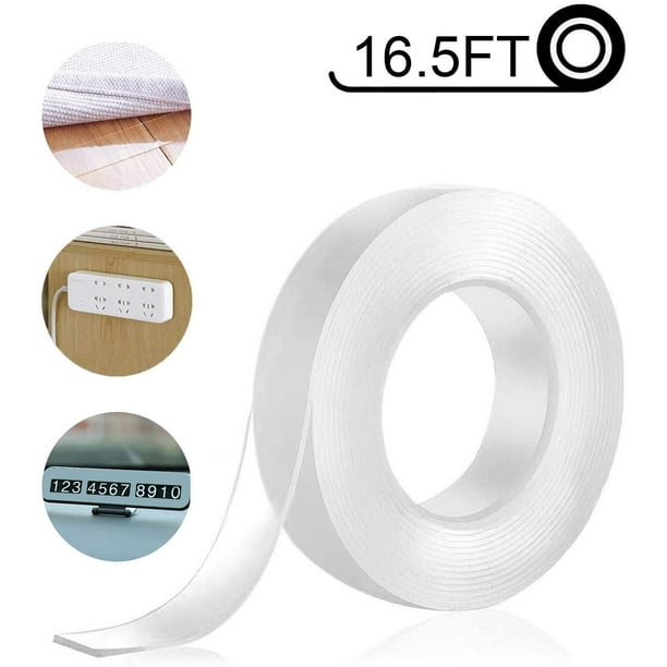 Double Sided Mounting Carpet Tape Heavy Duty Traceless Washable Removable Strong Adhesive Rug Tape Gripper Reusable Clear Anti Slip Gel Grip Tape Walmart Com Walmart Com