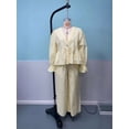 thumbnail image 6 of V-Neck Blouse with Flared Sleeves & Pants Set (L, Yellow), 6 of 6