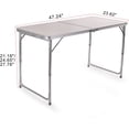 thumbnail image 3 of Portable Height Adjustable Aluminum Folding Camping Table with Carry Handle FT-ACFT1, 3 of 13
