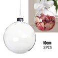 thumbnail image 2 of 2Pcs Clear Plastic Balls Baubles Fillable Christmas Tree Ornaments Xmas Pendant 4inch, 2 of 7
