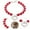 Red, variant on Adjustable Pearl & Diamond Dog Collar – Flashy Pet Accessory for Cats & Dogs with Adjustable Chain (S-M-L, 7.8-11.81”)