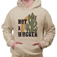 thumbnail image 2 of Not a Hugger Hoodie Sweatshirt Unisex Medium Sand, 2 of 5