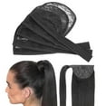 thumbnail image 4 of kurtrusly 5pcs Hair Net for Making Ponytail Caps Hair Wig Accessories Net Weaving black length 19.2cm 1Set, 4 of 6