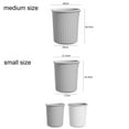 thumbnail image 4 of XaTanion Trash Can 8L Trash Can With Pressing Ring Plastic Wastebasket Round Garbage Container For Bathroom Kitchen Bedroom,GY1,21.5*23.5CM, 4 of 5