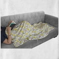 thumbnail image 6 of Daisy Soft Flannel Fleece Throw Blanket, Summer Flower Blossom Leaves Pastel Toned Spring Celebration Motif, Cozy Plush for Indoor and Outdoor Use, 70" x 90", Night Blue Baby Pink, by Ambesonne, 6 of 6
