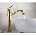 thumbnail image 5 of Grifo de baño mezclador de lavabo giratorio de 360°,Grifo de lavabo alto negro retro,Grifo mezclador de baño,Elevación de latón dorado, 5 of 5