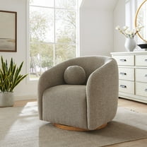 Modway Holland Swivel Chenille Fabric Armchair in Taupe by Modway