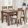 thumbnail image 2 of Juego de Comedor Madesa Cali Mesa Tapa Madera con 4 Sillas Marrón/Crema/Beige, 2 of 9
