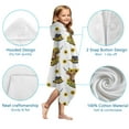 thumbnail image 7 of White Highland Cow Sunflower Hat Pattern Hooded Bath Towel，50"x30" for Ages 3 To 12 Kids, Quick Dry Lightweight Soft Microfiber Hood Beach Towel Cover Up for Kids, 7 of 7