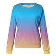 thumbnail image 4 of 2023 Chandail en Molleton Oversize pour Femmes Mode Femme Manches Longues Col Rond Blouse Imprimée Automne Pull Décontracté Tops Coupe Ample Tops pour Femmes, 4 of 5