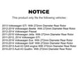thumbnail image 2 of Transit Auto Rear Disc Brake Rotors and Semi-Metallic Pads Kit for Car Volkswagen Jetta Golf Beetle Passat GTI Eos Audi A3 Quattro K8S-101933, 2 of 11