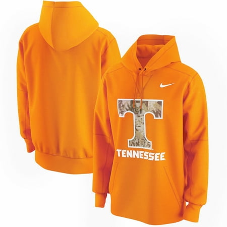 Tennessee Volunteers Crew Sweatshirt - Tennessee Volunteers Nike Team Lockup Camo Circuit Pullover Hoodie - Tennessee Orange