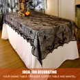 thumbnail image 3 of Amdohai 48x96 Inch Lace Spider Web Cobweb Halloweens Tablecloth Rectangular Table Runner, 3 of 7