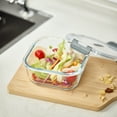 thumbnail image 4 of Mainstays Square Glass Food Storage Container 750ml, 4 of 8