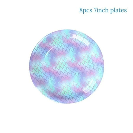 Mermaid Tail Party Headband Happy Birthday Bunting Banner Mermaid Birthday Party Decoration Girl Baby Shower Under the Sea Party