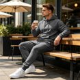 thumbnail image 6 of Trgacdwlo Men's Sweatsuits 2 Piece Set Tracksuit Hooded Sweatshirt & Joggers Sweatpants Fall Winter Hoodie Suit Set Men's Casual Outfits Dark Gray L, 6 of 9