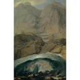 thumbnail image 2 of Caspar Wolf 11x14 Gold Ornate Wood Frame and Double Matted Museum Art Print Titled - Snow Bridge and Rainbow in the Gadmen Valley (1778), 2 of 4