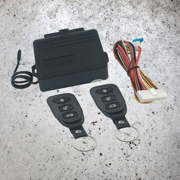 Raindrops Universal 12V Car Door Lock Vehicle Keyless Entry System Auto Remote Central Kit (Black)