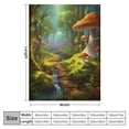 thumbnail image 4 of Chilfamy Mushrooms Forest Stream Flannel Throw Blanket for Couch Sofa Bed Office Travel Camping School All Seasons Exquisite Gifts 50x60in, 4 of 6