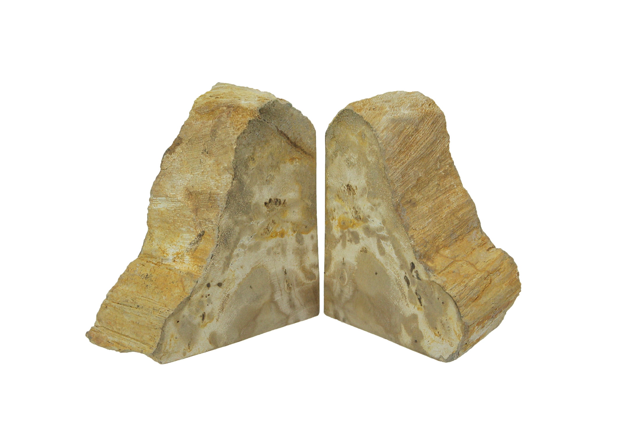 Indonesian Dark Colored Petrified Wood Bookends 6 8 Pounds Walmart Com