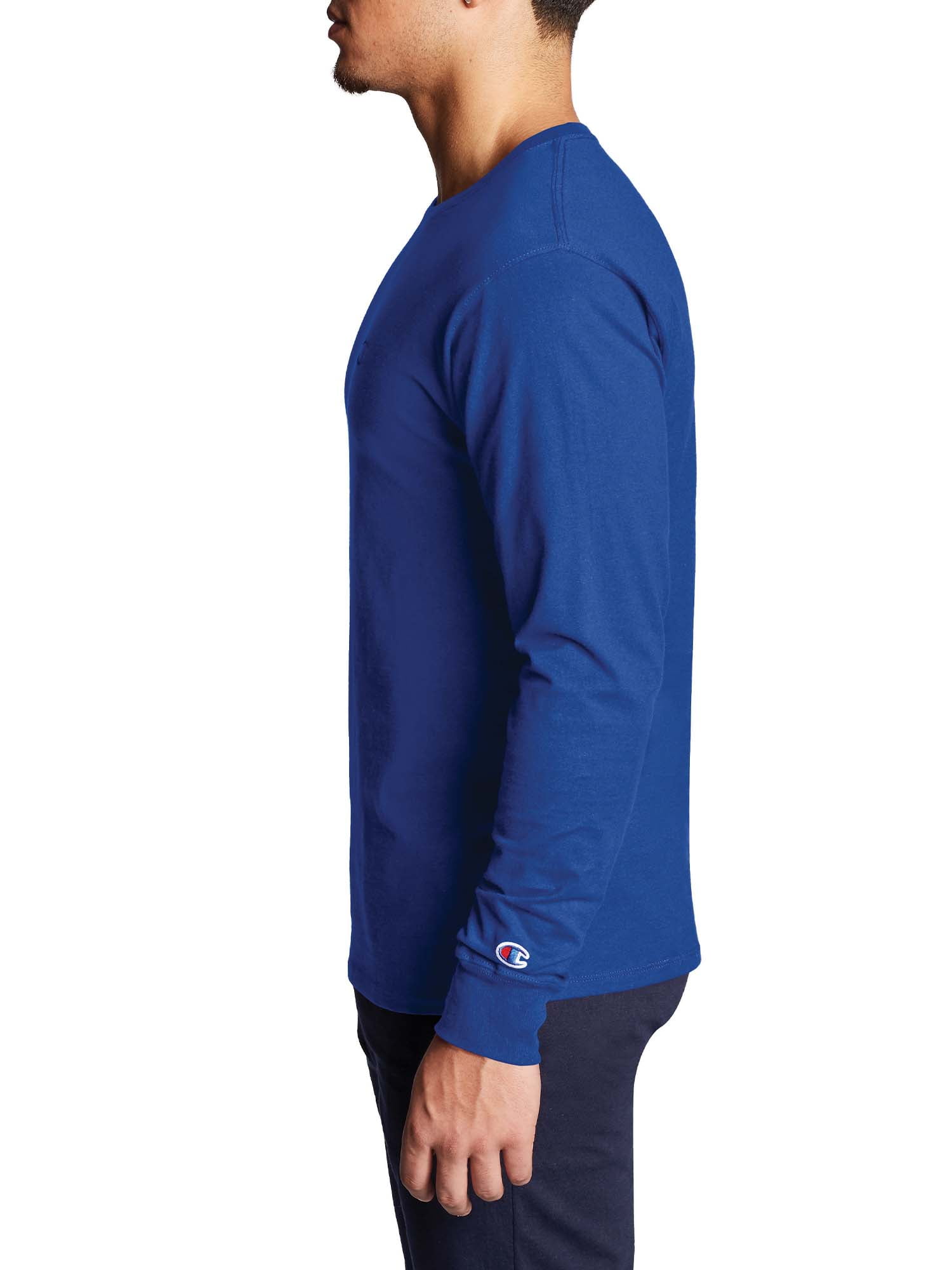 Champion Men's and Big Men's Classic Solid Jersey Long Sleeve T-Shirt, Sizes S-2XL