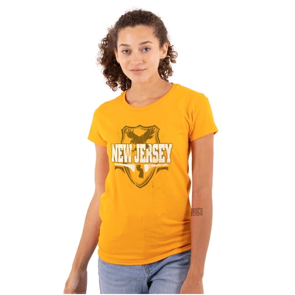 New Jersey Eagle Emblem State Pride Women's T Shirt Ladies Tee Brisco Brands 2X
