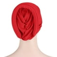 thumbnail image 6 of KALE Turban Cultural Chemo Head Wrap Solid Color Red, 6 of 6