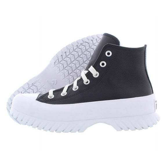 Converse Chuck Taylor All Star Lugged 2.0 Leather Hi Unisex Shoes Size 8, Color: Black/White