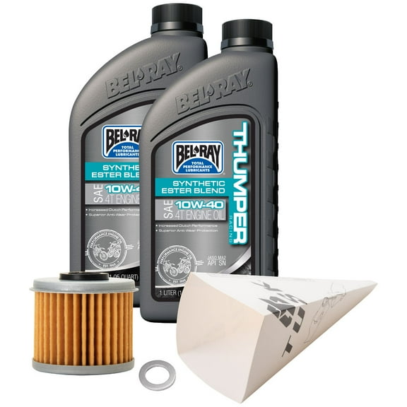 Tusk 4-Stroke Oil Change Kit Bel-Ray Thumper Synthetic Blend 10W-40 For Honda CRF250R Works Edition 2025-2026