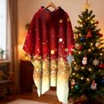 thumbnail image 5 of Wensltd Women's Christmas Long Sleeve Cape Holiday Party Hooded Shawl Costume Fashion Clothing, 5 of 9