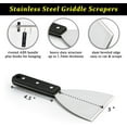 thumbnail image 2 of 2 PCS 9.5 Inch Stainless Steel Griddle Scraper, ABS Handle Grill Chopper, 2 of 4