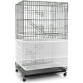 thumbnail image 2 of Couvre-cage à Oiseaux Filet de Protection Extensible pour Perruches, Blanc (Moyen), 2 of 5