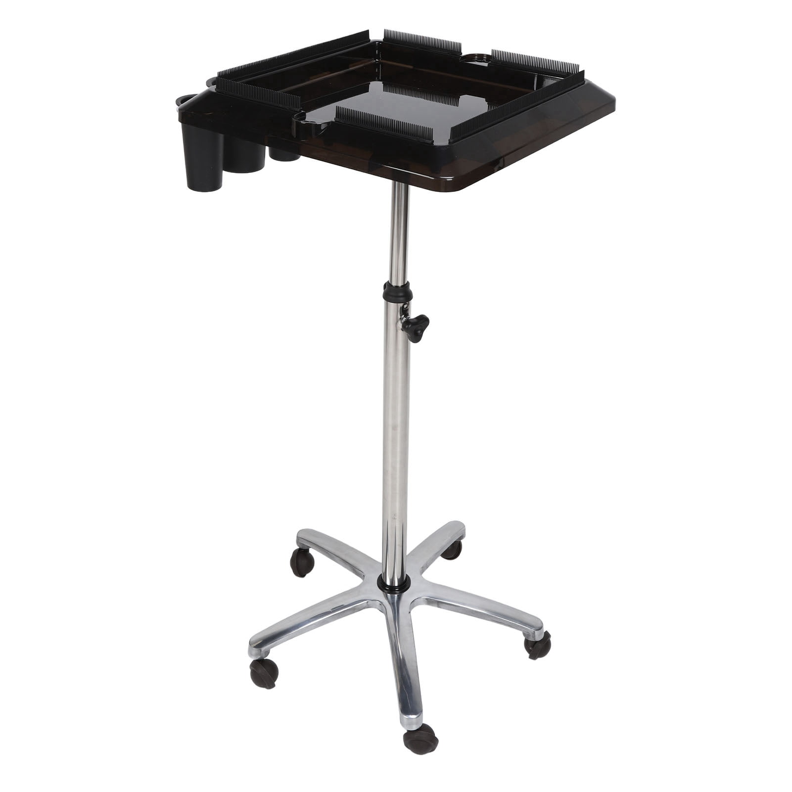 Rolling Salon Tray Cart, Height Adjust Low Noise Flexible Stable