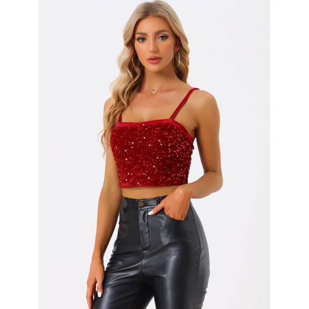 Allegra K Disfraz De Navidad Camisola De Terciopelo Con Tirantes