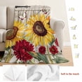 thumbnail image 5 of Red Yellow Sunflowers Blanket Soft Cozy Warm Throw Blanket for Couch, Plush Fuzzy Flannel Fleece Blankets for Sofa, Retro Rustic Barn Doors Butterfly Brown Bed Blankets Gifts for Men, 32"x48", 5 of 9