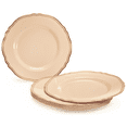 thumbnail image 2 of " OCCASIONS " 50 Plates Pack (25 Guests)-Heavyweight Wedding Party Disposable Plastic Plate Set -25 x 10.25'' Dinner + 25 x 7.5'' Salad /dessert plates (Rochelle Antique Rose and Gold), 2 of 5