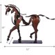 thumbnail image 2 of Estatua de caballo de metal decorativa 100 % hecha a mano, escultura de caballo moderna, artesanía, estatua de metal rústica, 2 of 5