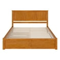 thumbnail image 5 of AFI Madison King Wood Platform Bed with Footboard and Twin XL Trundle, Light Toffee, 5 of 9