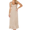 thumbnail image 2 of Vestido Largo De Verano Para Mujer Gran oferta de verano 2023, nuevo vestido sin mangas elegante de satén con volantes avanzado Cgtredaw Para estrenar, 2 of 6