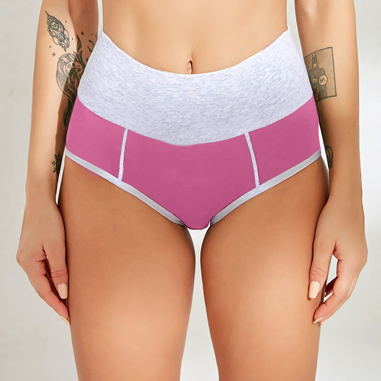BIZIZA Women's Boyshort Underwear High Waisted Butt Lifter Shorts Hipster  Seamless Stretch Panty Hot Pink XL