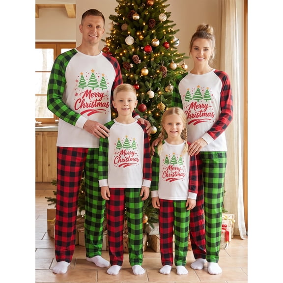 Matching Christmas Pajamas for Family and Dog Holiday Sleepwear Outfit