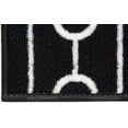 thumbnail image 5 of Custom Size Cut to Size Stair Treads Chain Border Black Customize Slip Resistant Latex Backing Low Profile Stair Tread Set Of 13 (Black 7in x 26 in), 5 of 9