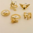 thumbnail image 4 of Women Joint Ring Punk: 5PCS Vintage Gothic Midi Finger Ring Statement Ring Set, 4 of 7