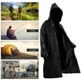 thumbnail image 3 of Willstar Rain Coat Weather Multi-Use Waterproof Poncho Army poncho black, 3 of 11