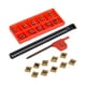 thumbnail image 5 of Juego de portaherramientas de torneado indexable con 10 insertos de repuesto Ccmt060204, de metal ligero y resistente para ranurado y mandrilado., 5 of 7